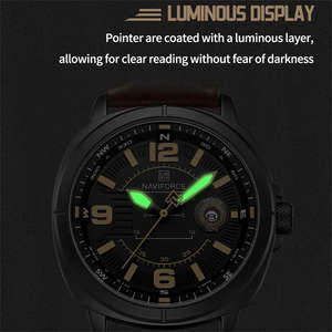 Reloj NAVIFORCE 8078, Nuevo Modelo Deportivo de Moda para Hombre, Reloj de Cuarzo con Manecillas, de Alta Gama, Resistente al Agua, con Correa de PU, Estilo Vintage 2025 - Product Image 5