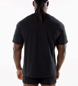 T-Shirt Sportiva da Uomo 95% Cotone 5% Spandex Vestibilità Oversize Stile Sportivo per Fitness e Muscoli in Forma - Product Image 4