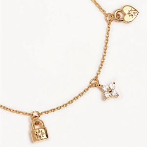 <span class=keywords><strong>Bracelet</strong></span> d'été en argent 925 avec cadenas et clé en forme de cœur de <span class=keywords><strong>lotus</strong></span> en or vermeil 18 carats pour <span class=keywords><strong>bracelet</strong></span> en zircone cubique - Product Image 6