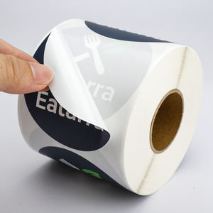 Service d'impression d'étiquettes personnalisées pour emballages alimentaires à <span class=keywords><strong>emporter</strong></span>, autocollants ronds imperméables avec logo pour emballages de plats à <span class=keywords><strong>emporter</strong></span> des restaurants - Product Image 5