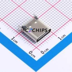 HC-TYPE-C-24P-CP1.0-5A-L8.8-01 USB Connector SMD Connector Type-C USB 3.1 Female Clamp Plate - Product Image 1