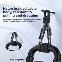 Kabel Data Digital 100W Berlapis Nilon Tipe-c Ganda Pengisian Cepat PD 5A Pengisi Daya Ponsel Komputer Hitam Kabel 1m 2m Printer