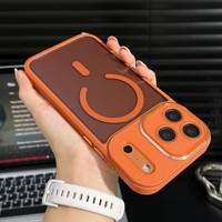 Coque de téléphone portable de luxe magnétique antidérapante mate avec protection d'objectif pour iPhone 18 17 16 15 14 13 12 Pro Max