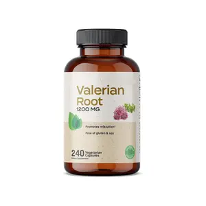 Cápsulas de Valeriana Vegetariana raiz de Valeriana 1200 MG 240 para Promover o Relaxamento