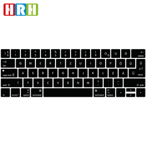 Màu Đen Nga Tây Ban Nha Nước Ngoài Ngôn Ngữ Tùy Chỉnh Silicone Bàn Phím Cover Skin Cho MacBook Pro 13 15 Cảm Ứng Thanh A2159 A1706 - Product Image 5