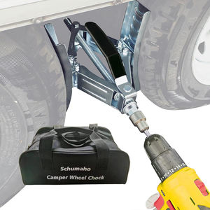 Cale de <span class=keywords><strong>roue</strong></span> de camping-car, stabilisateur en forme de X rotatif robuste pour remorque de camping-car (perceuse ajustée) - Product Image 1