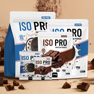 Bolsa de Embalaje de Alimentos con Fondo Plano y 8 Sellos Laterales Personalizada, Bolsa de Embalaje para 1.5 kg de Proteína de Suero - Product Image 2