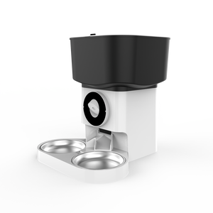 Distributore automatico di cibo per cani e gatti a doppia ciotola, doppia alimentazione, con telecomando, ricaricabile, in acciaio inox, grande capacità 7L. - Product Image 3