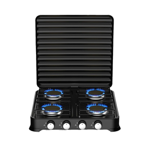 Sokany LB-57007 4-Burner Stainless Steel Gas Cooker <strong>Stove</strong> Portable Household Appliances Generous for All Sized Pots Skillets - Product Image 1