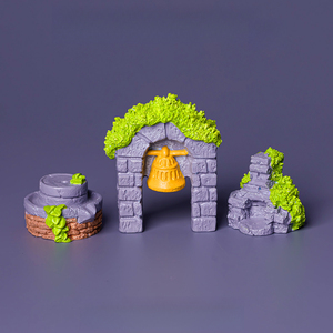 Ornamenti creativi, carini e rilassanti a forma di piccola foresta per il fai da te, decorazioni per giardini, casa, auto e scrivania, in resina. - Product Image 4