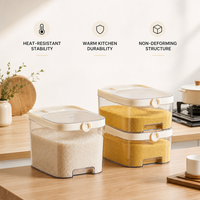 Boîte de rangement pour riz à nettoyage facile, grande capacité, en plastique alimentaire, conteneur hermétique pour usage domestique en garde-manger