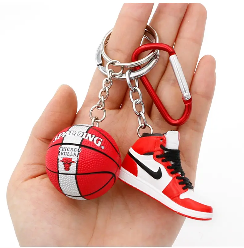 Shoe model key chain basketball bag pendant mini basketball shoe accessories Creative personalized gift