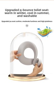 Siège de toilette pliable 2-en-1 en plastique de haute qualité pour bébé de 6 mois, blanc laiteux, avec éclairage LED, fonction repas et jouet pour enfants - Product Image 6
