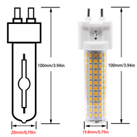 Nouvelle conception MINI G12 Ampoule LED en forme de maïs SMD 15W Remplacement d'halogénure métallique pour usage résidentiel 100-277V