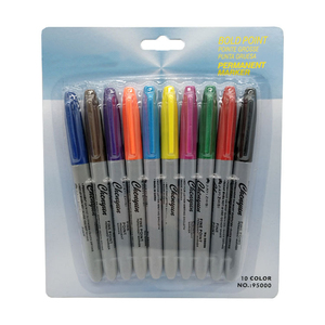 Marqueur permanent à pointe ronde à base d'huile à encre noire économique personnalisé - Product Image 1