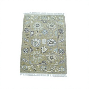 Vintage Green Knotted <b>Rug</b>, Floral Cut Weave Area <b>Rugs</b>, Rectangle Woven <b>Carpet</b> with Fringe for high quality Living Room <b>Carpet</b> - Product Image 1