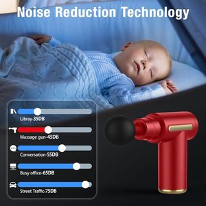 Massagepistool, Mini Massagepistool, 6 Snelheden, 4 Massagekoppen, 1800mAh Batterij, Type-C Opladen, Super Stil - Product Image 3