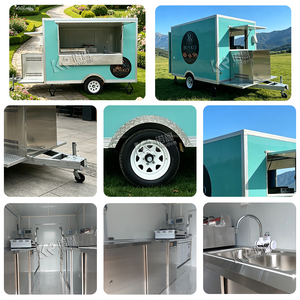 Gerobak Jajanan Kustom Dapur Bergerak dengan Jendela Layanan Besar, Penggorengan Listrik, Panggangan, dan Meja Kerja Berpendingin - Product Image 6
