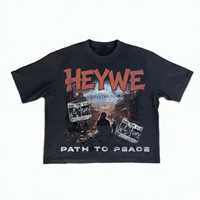 T-shirts pour hommes personnalisés vintage délavés à l'acide, T-shirts boxy imprimés pour hommes, T-shirt court boxy en coton épais 100% – Nouveau design