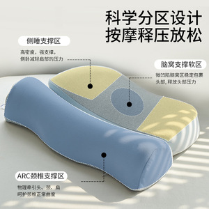 Derong Home Memory Foam <b>Pillow</b> <b>Neck</b> Support Firm Cervical Traction <b>Pillow</b> For Adults Bedroom Dormitory - Product Image 4