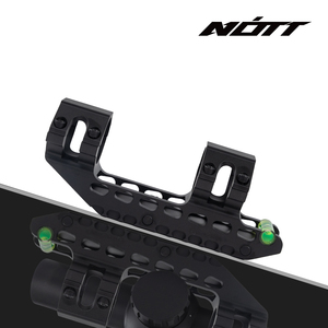 ขายึดกล้องเล็ง NOTT สำหรับท่อขนาด 30 มม., ความสูงตรงกลาง 1.4 นิ้ว สำหรับการล่าสัตว์และอุปกรณ์ออปติกกลางแจ้ง, พร้อมตัวหนีบแบบสองสกรูและระดับน้ำ - Product Image 1