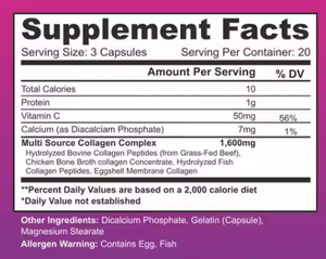 Capsules de collagène multi-sources OEM à marque privée, enrichies en peptides, acide hyaluronique, vitamine <span class=keywords><strong>C</strong></span> et biotine marine, pour la combustion des graisses - Product Image 2