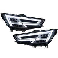 Pour Audi A4 A4L 2017 2018 2019 B9 8W Phares Full LED avec mise à niveau Xénon, DRL Matrix et clignotants séquentiels, boîtier noir