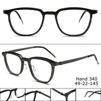 Monture de lunettes haut de gamme en corne de buffle véritable, faite à la main, couleur unie, pour hommes et femmes, noire, logo personnalisable
