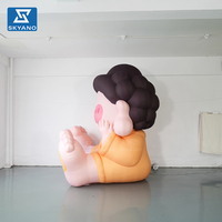 Modèle de Bouddha assis gonflable personnalisé pour la publicité commerciale en plein air, la décoration d'événements