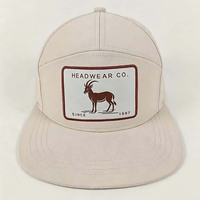 Casquettes Snapback en Coton Structuré à 7 Panneaux avec Logo Tissé Personnalisé ODM pour l'Extérieur
