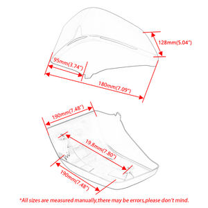 Cache de protection latéral de <span class=keywords><strong>batterie</strong></span> ABS gauche et droit pour <span class=keywords><strong>moto</strong></span> Honda Shadow ACE VT400 VT750 VT 400 750 1997-2003 - Product Image 2