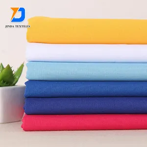 Jinda chinese fabrics drill cotton dacron 190gsm polyester twill fabric antistatic strip workwear work wear uniform fabric