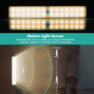 Motion <strong>Sensor</strong> Wireless <strong>Stair</strong> Wall Led Night Strip Cabinet <strong>Lights</strong> Indoor Outdoor <strong>Sensors</strong> Rechargeable 6000K Daylight - Product Image 5