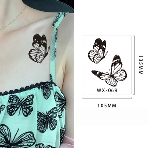 Autocollant de tatouage temporaire à base de plantes, imperméable, résistant à la transpiration, semi-permanent, en papier, pour hommes, pour fêtes, art corporel, usage professionnel - Product Image 5