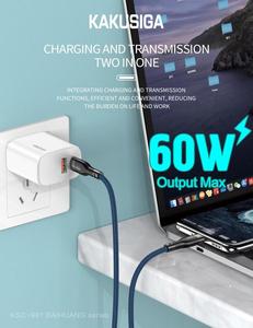 Kakusiga Nhà Máy Giá New Arrival Bện Cáp Type-C Để Loại C Thông Minh Nhanh Chóng Sạc Cáp Dữ Liệu Cho Điện Thoại Di Động - Product Image 6