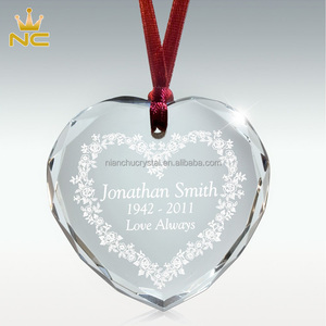 Adornos de cristal de primera comunión con corazón - Product Image 2
