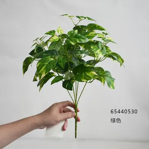 Factory Supply High Quality Artificial Plant Leaves Bunch Evergreen Greenery Leaf for Decoration