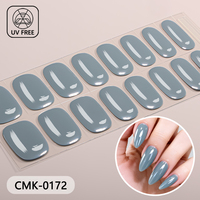 Bandes de vernis à ongles en gel sans UV, 16 embouts, couleur nude laiteux brillant, non toxiques, prêtes à l'emploi pour usage quotidien
