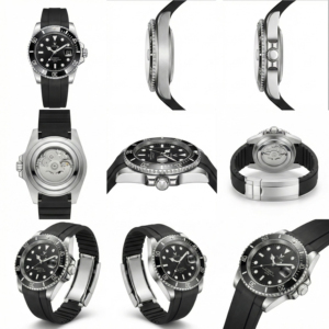 Montre de sport pour homme avec <span class=keywords><strong>bracelet</strong></span> en <span class=keywords><strong>silicone</strong></span>, mouvement chronographe numérique, option personnalisée, montre à quartz étanche pour femme et homme, luxe - Product Image 4