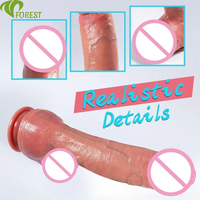Fabricante TTFOREST, Masturbador de Pene Realista con Silicona Líquida, Diseño de Doble Capa para Penetración, Venas Verdes Suaves