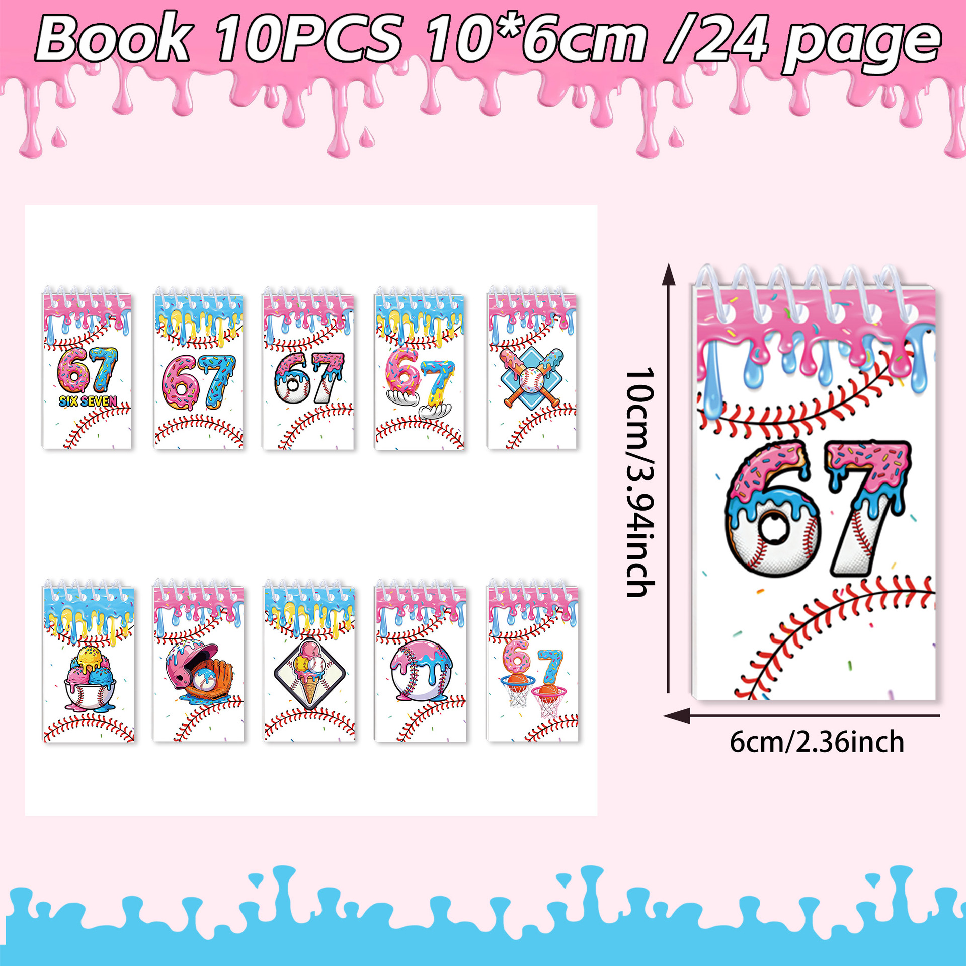 Mini carnet de notes blanc-10pcs