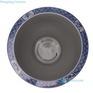 RZOY50-A Maceta Grande de Porcelana con Diseño Chinoiserie <span class=keywords><strong>Azul</strong></span> y Blanco, Maceta para Jardín con Forma de Pecera - Product Image 3