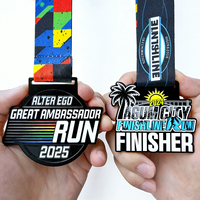 Concevez votre propre médaille de marathon en métal avec logo sportif, médaille personnalisée en alliage de zinc