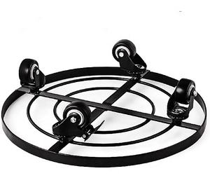 Soporte para maceta de uso de suelo de jardín de planta redonda de Metal resistente fácil de mover soporte para maceta de hierro <span class=keywords><strong>con</strong></span> diseño de carrito - Product Image 3