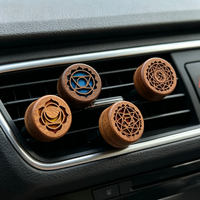 Diffuseur de parfum pour voiture OEM 7 Chakras, désodorisant longue durée en bois et métal, clip de ventilation pour aromathérapie