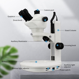 BD-60T Boshida Kính Hiển Vi Âm Thanh Nổi Trinocular 8X-50X Với Tấm Cảm Ứng 12 Inch Hoặc Màn Hình LCD Có Đèn LED Chiếu Sáng Phía Dưới Và Phía Trên - Product Image 6