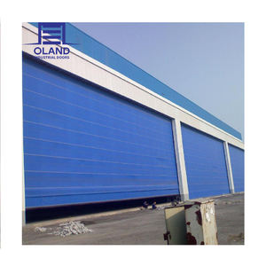 Puerta industrial enrollable plegable superior Flexible de tela de PVC automática grande para hangar de aviones - Product Image 5