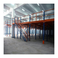 Plateforme de Stockage Industrielle en Acier pour Mezzanine, Étagère à Marches Noire pour Entrepôt, 2/3 Niveaux, Haute Capacité de Charge, Anti-Corrosion