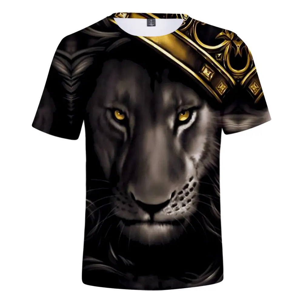 Men's Short Sleeve Summer Top T-Shirt Cool Funny 3D Print Animal T-Shirt For Men