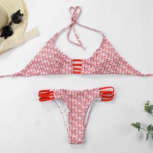Bikini Triangular Brasileño para Mujer, Sexy, con Tiras Laterales, Traje de Baño con Logotipo Personalizado, Servicio OEM de 1 Pieza - Product Image 5